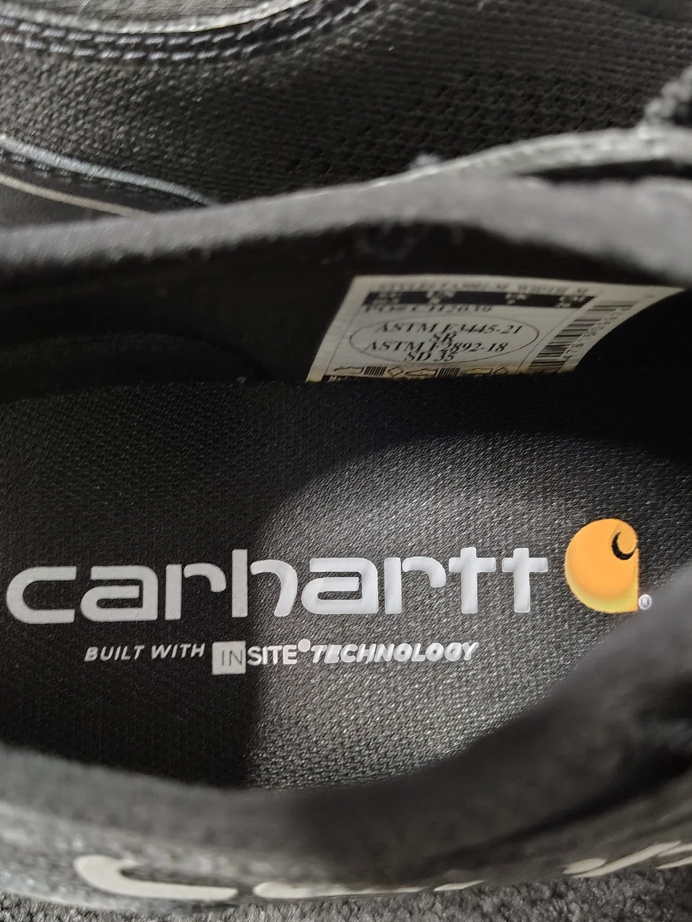 Carhartt Force Nano Composite Toe Black Gray Work Shoes Men's Size 8 New